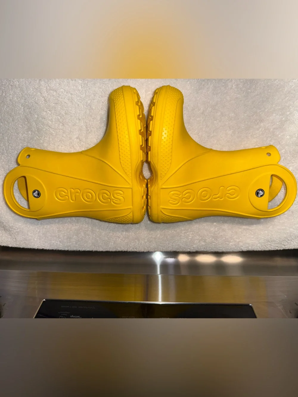 CROCS Kids'‎ Yellow Classic Rain Boot with Handle